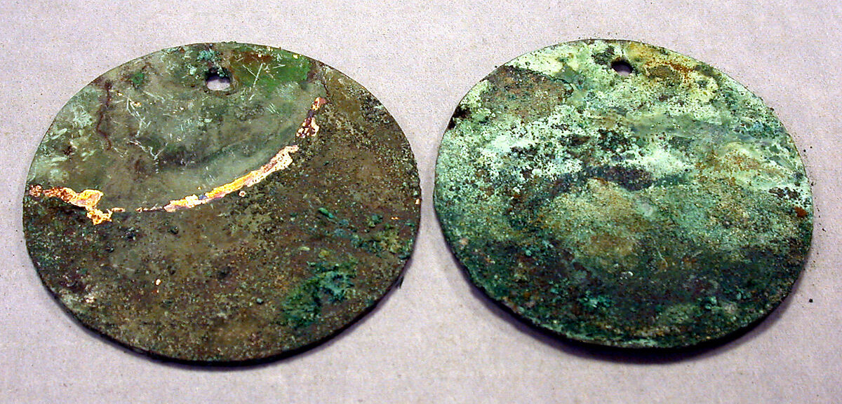 Round Plaque, Copper (hammered), gilt, Vicús