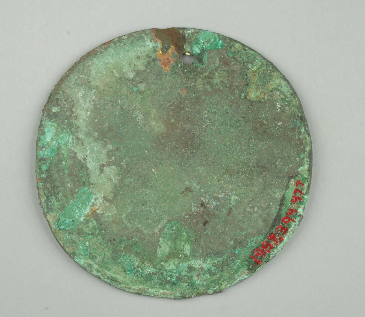 Round Plaque, Copper (hammered), gilt, Vicús