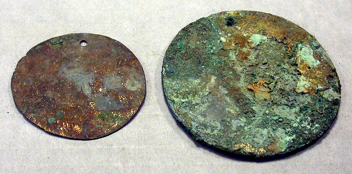 Round Plaque, Copper (hammered), gilt, Vicús