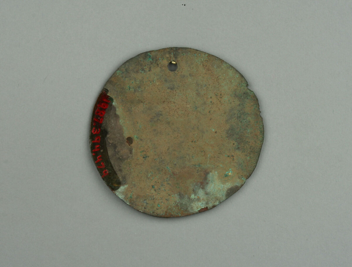 Round Plaque, Copper (hammered), gilt, Vicús