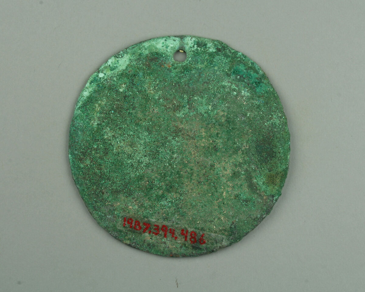 Round Plaque, Copper (hammered), gilt, Vicús