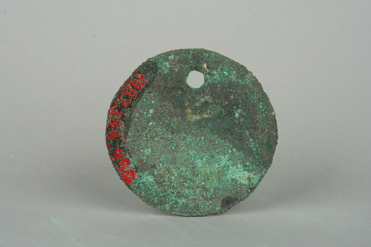 Round Plaque, Copper (hammered), gilt, Vicús