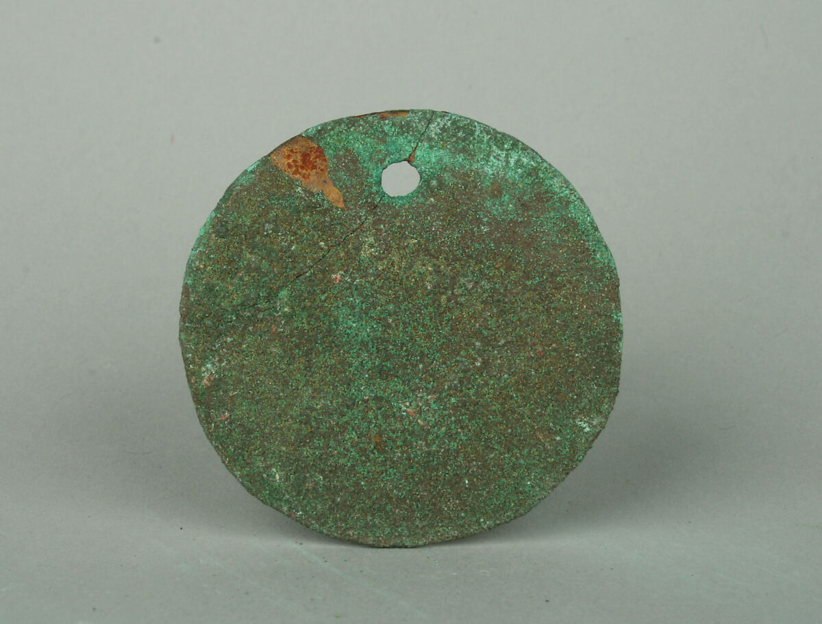 Round Plaque, Copper (hammered), gilt, Vicús 