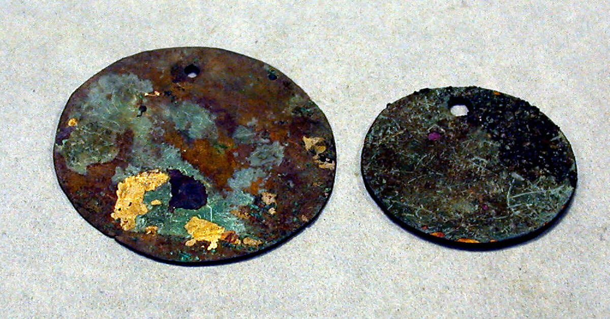 Round Plaque, Copper (hammered), gilt, Vicús