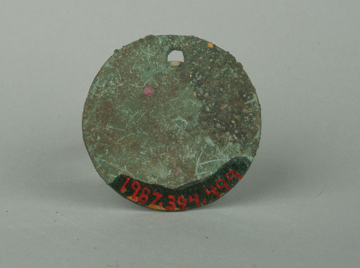 Round Plaque, Copper (hammered), gilt, Vicús