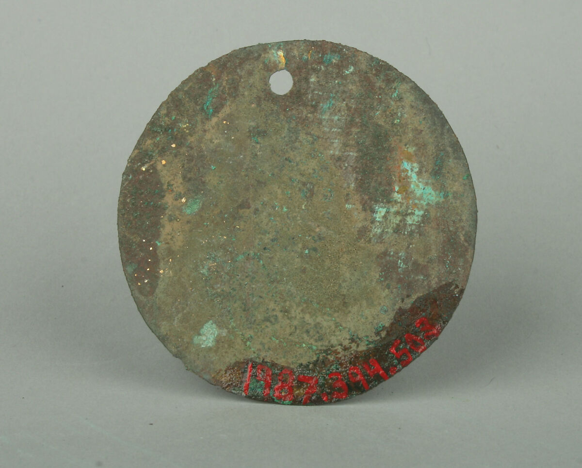 Round Plaque, Copper (hammered), gilt, Vicús