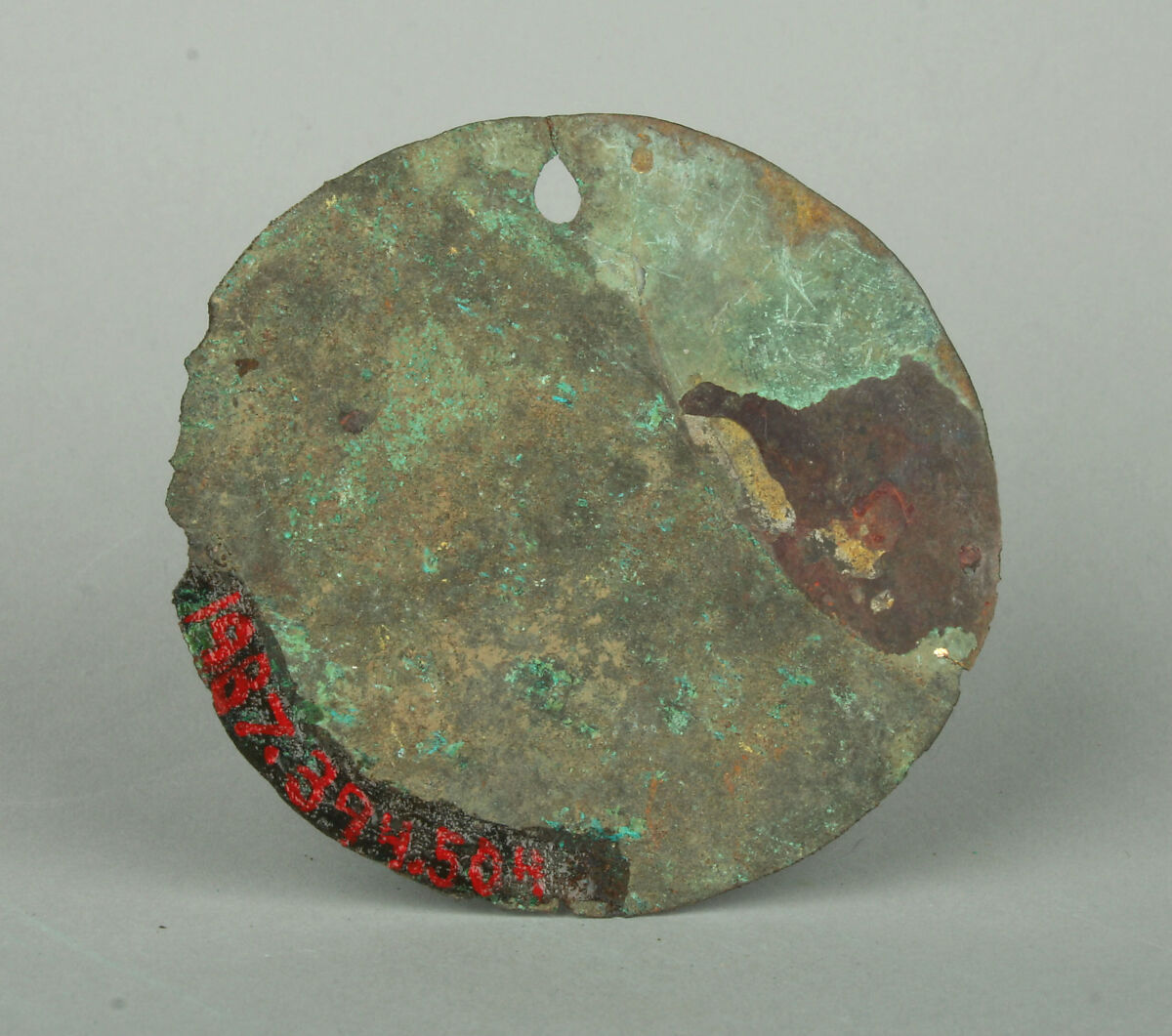 Round Plaque, Copper (hammered), gilt, Vicús
