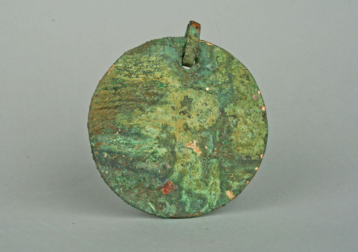 Round Plaque, Copper (hammered), gilt, Vicús 