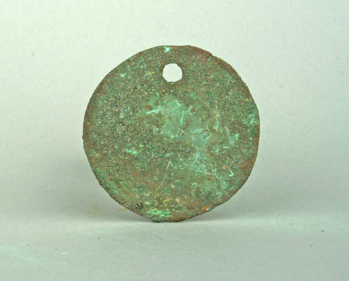 Round Plaque, Copper (hammered), gilt, Vicús 