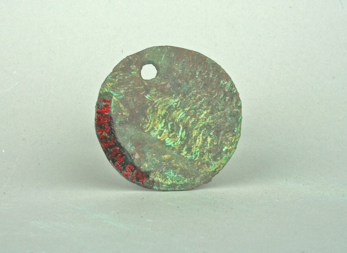 Round Plaque, Copper (hammered), gilt, Vicús