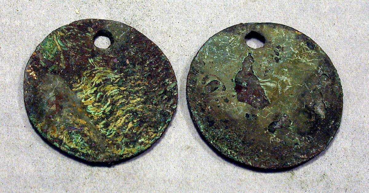 Round Plaque, Copper (hammered), gilt, Vicús
