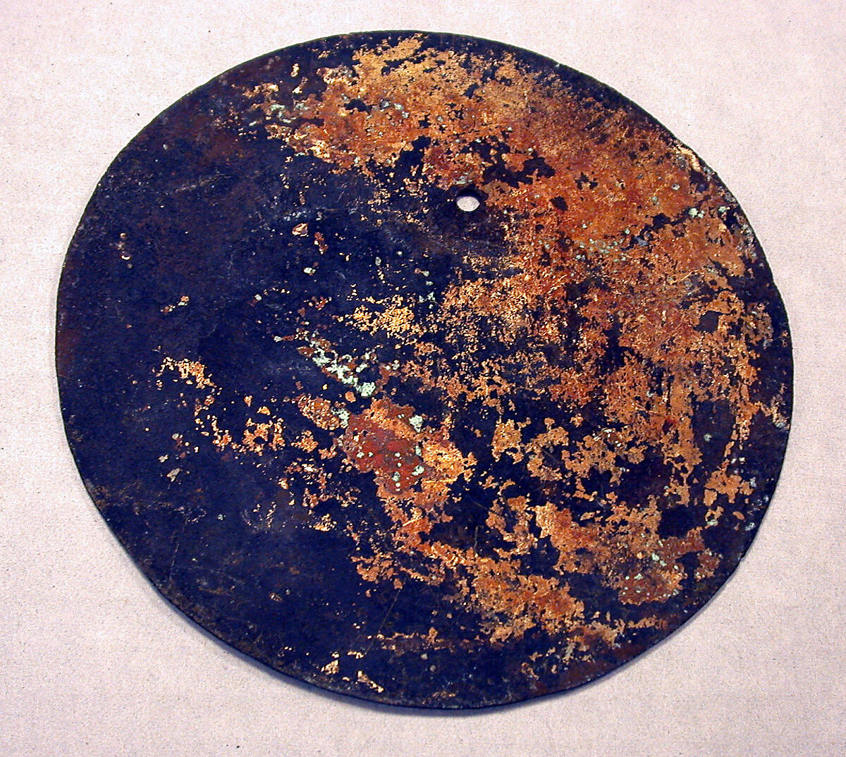 Round Plaque, Copper (hammered), gilt, Vicús