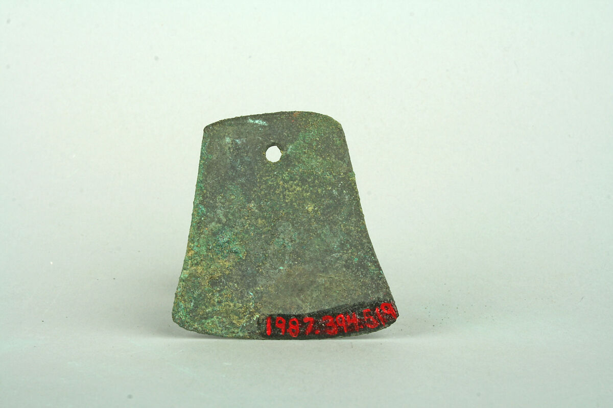 Bell-Shaped Copper Dangle, Copper (hammered), Vicús