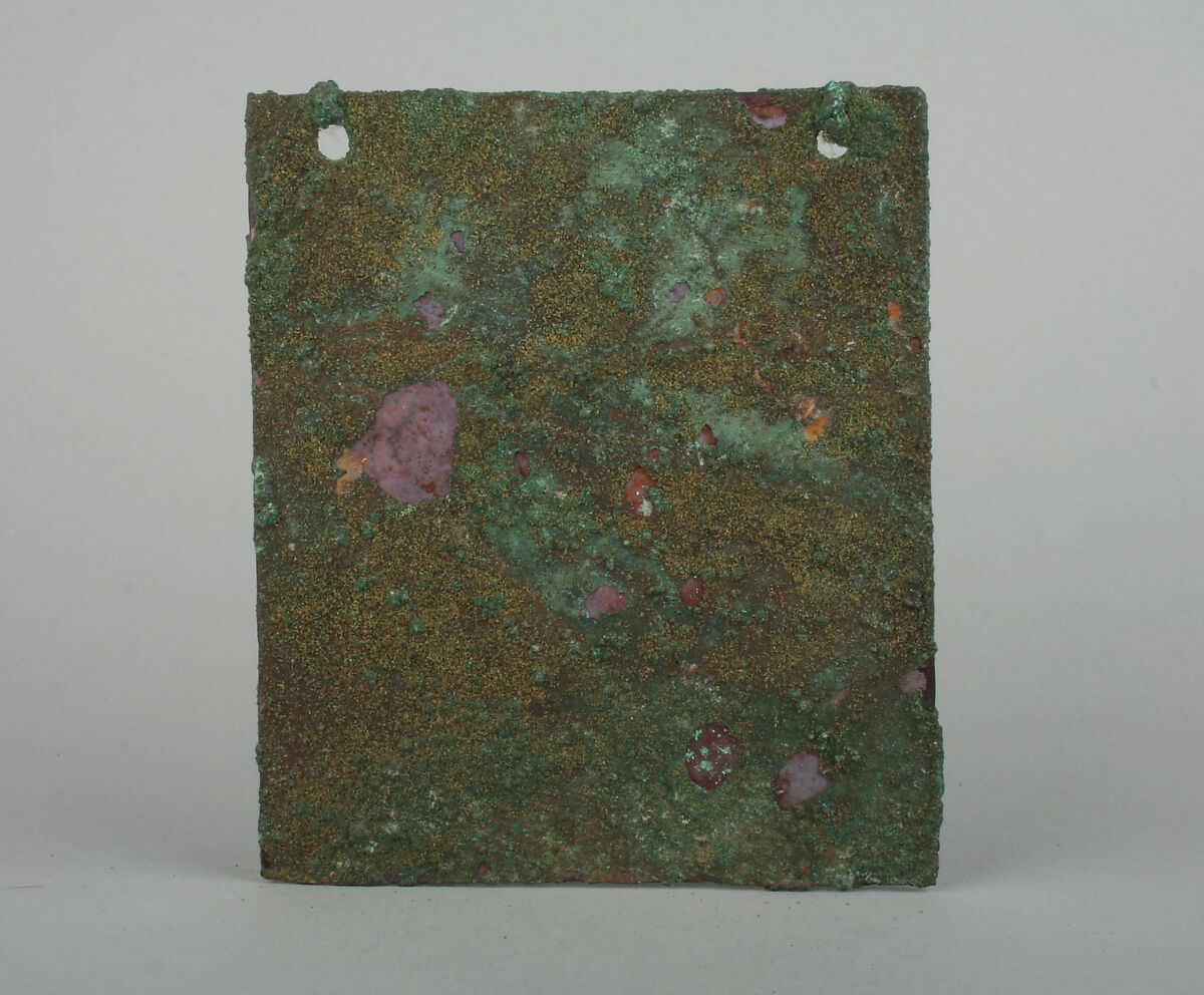 Square Plaque, Copper (hammered), gilt, Vicús 