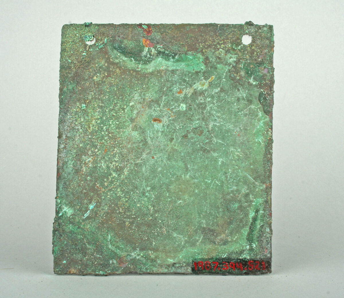Square Plaque, Copper (hammered), gilt, Vicús