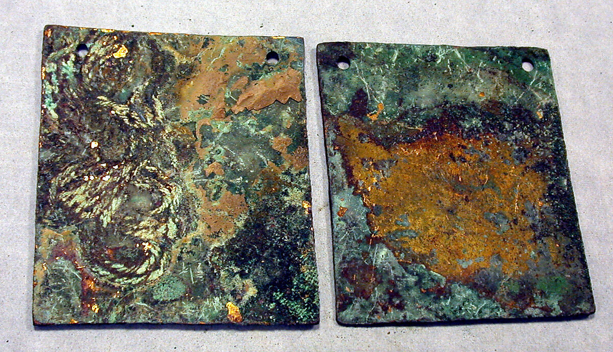 Square Plaque, Copper (hammered), gilt, Vicús