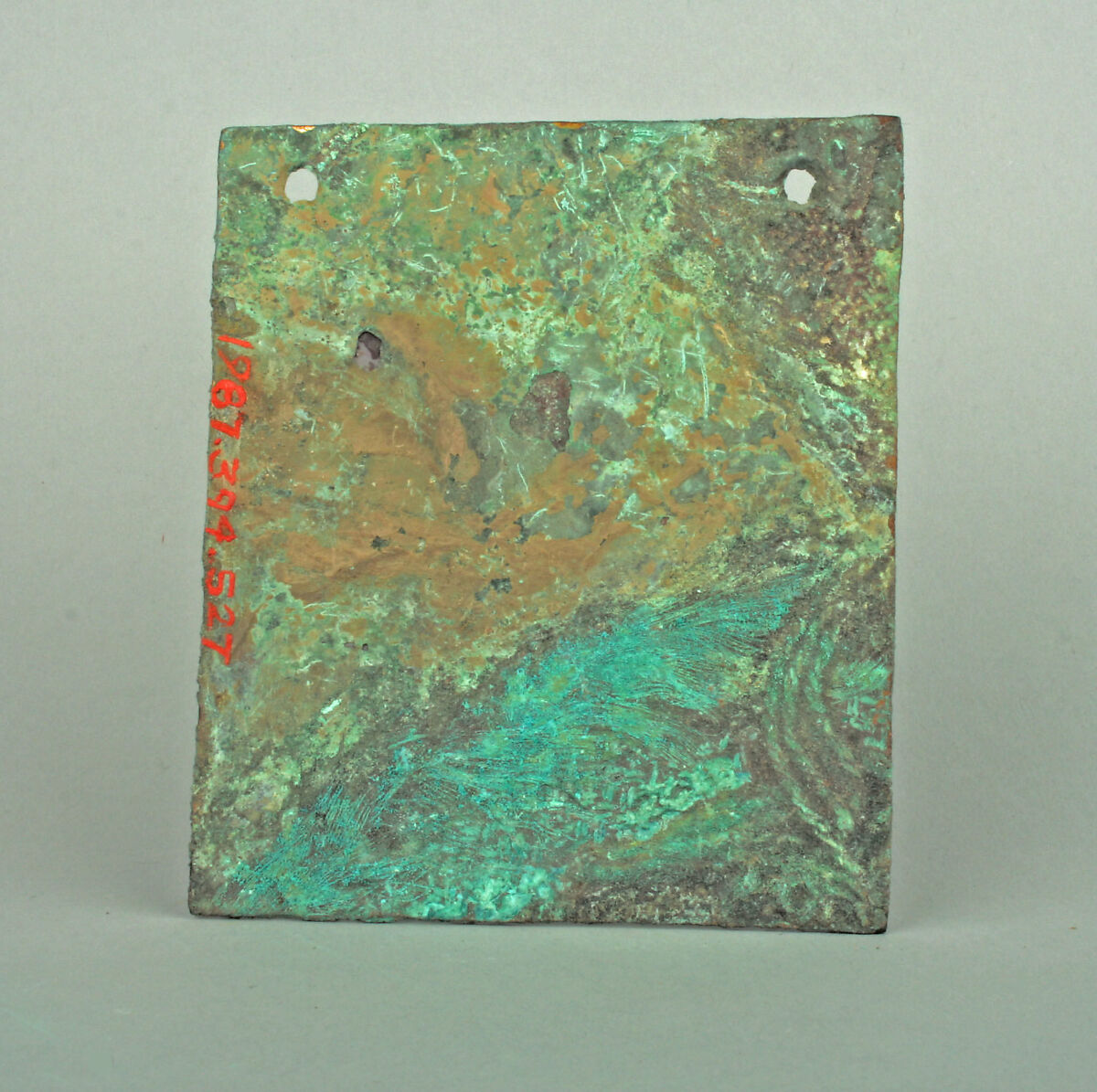 Square Plaque, Copper (hammered), gilt, Vicús