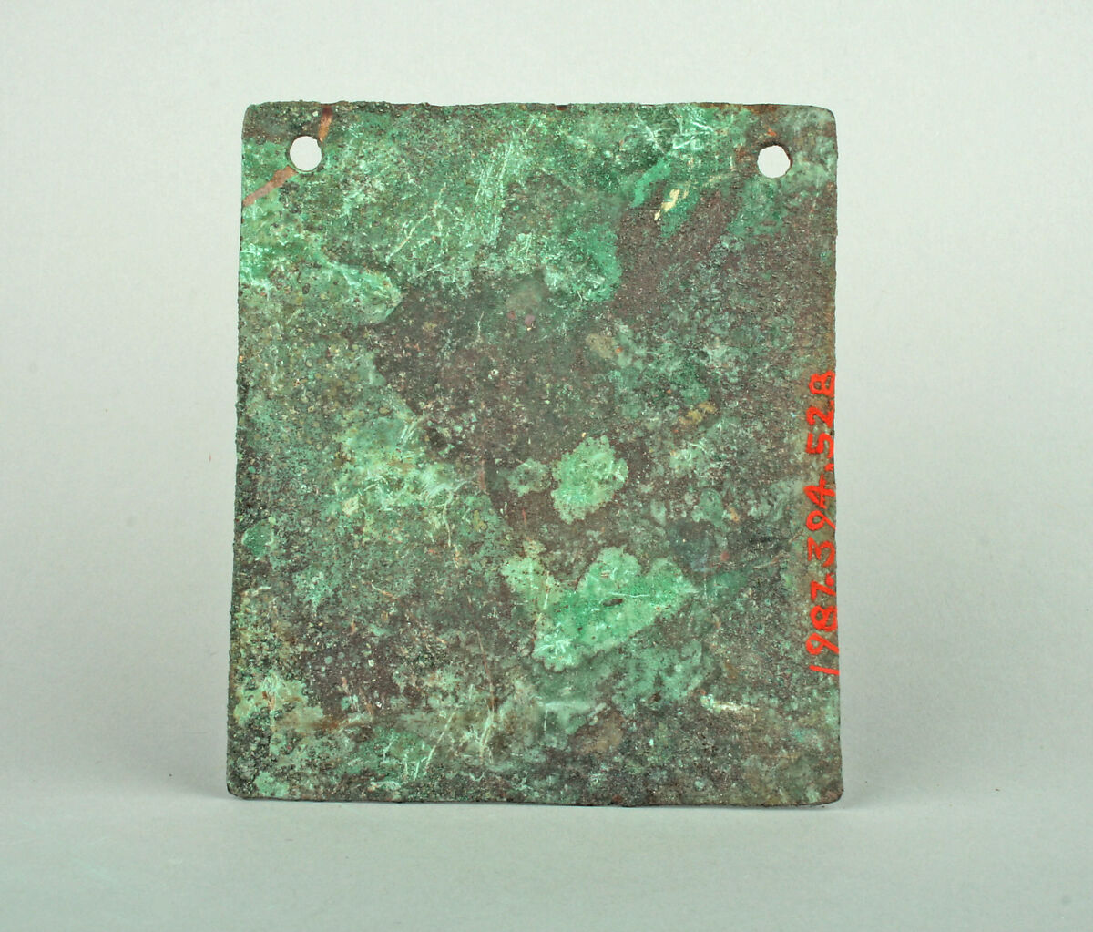 Square Plaque, Copper (hammered), gilt, Vicús