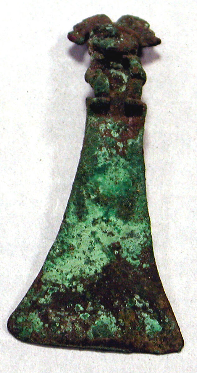 Copper Tumi with Figure, Copper (cast), Chimú (?) 