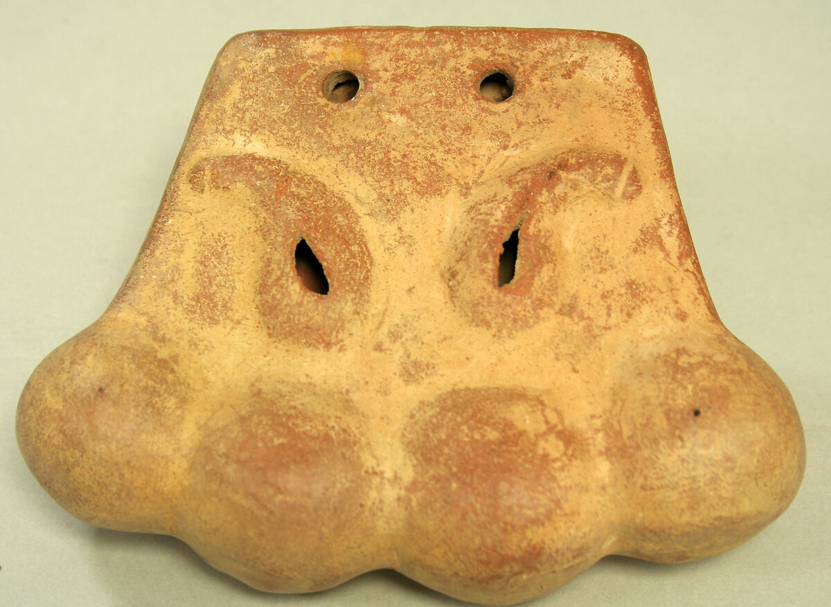 Belt Ornament Rattle, Ceramic, Moche 