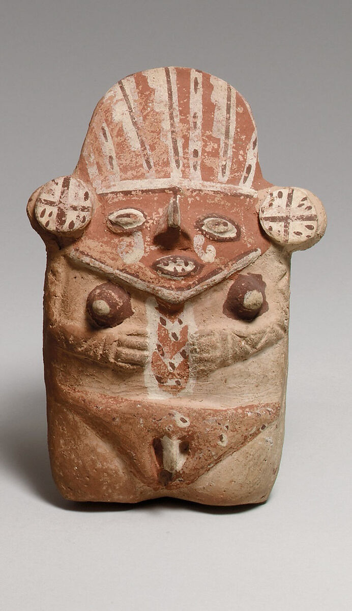 Female Figure, Ceramic, slip, Chancay 