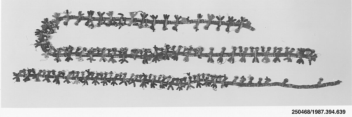 Border Fragment, Camelid hair, Nasca