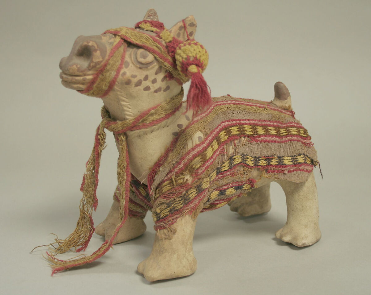 Ceramic Llama, Ceramic, cotton, Chancay 