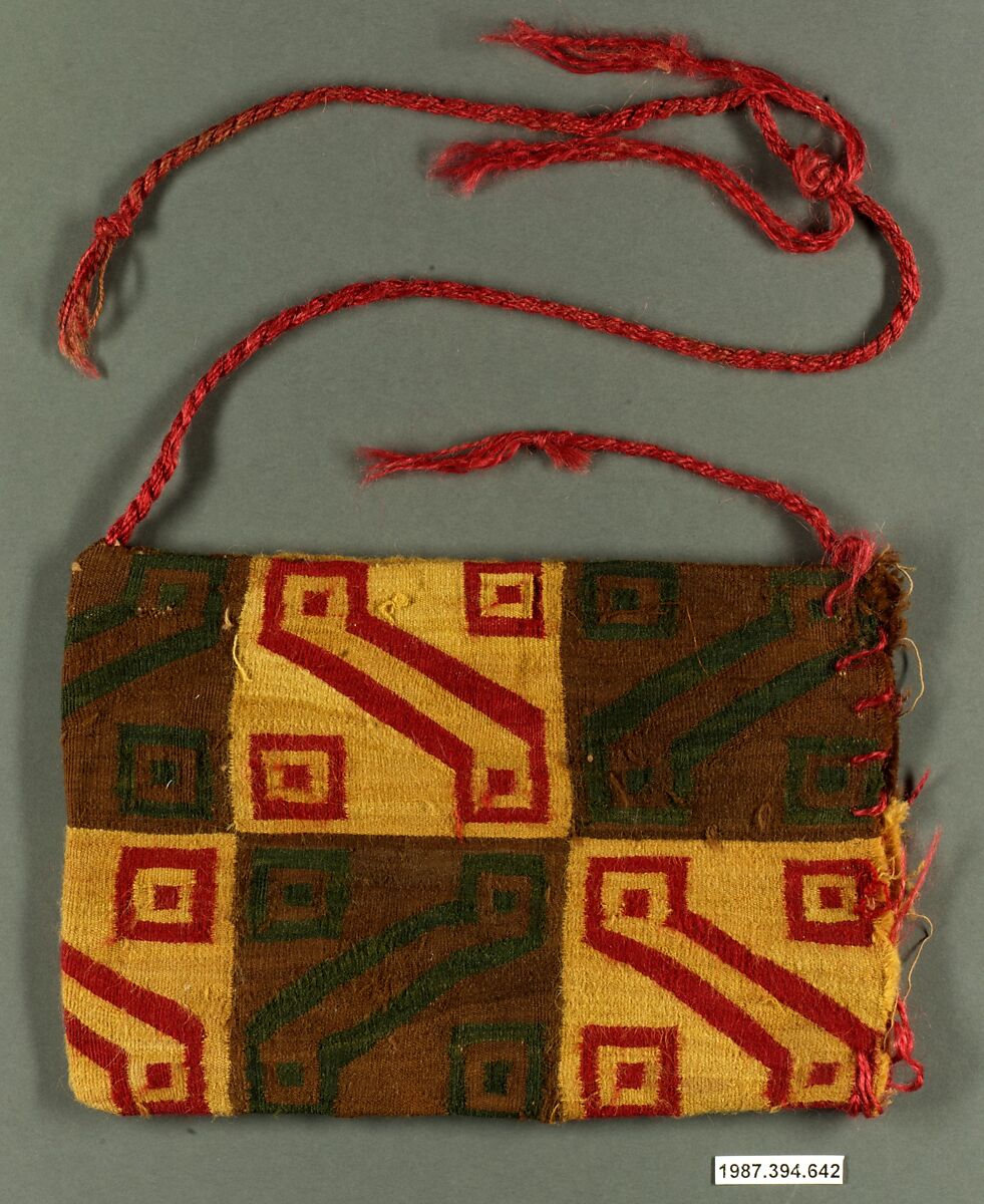 Bag, Camelid hair, cotton, Inca 