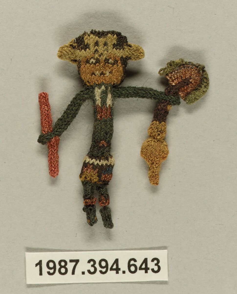 Border Fragment, Figure, Camelid hair, Nasca 