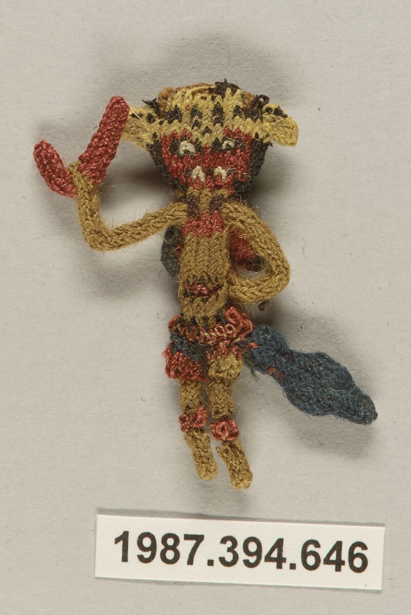 Border Fragment, Figure, Camelid hair, Nasca