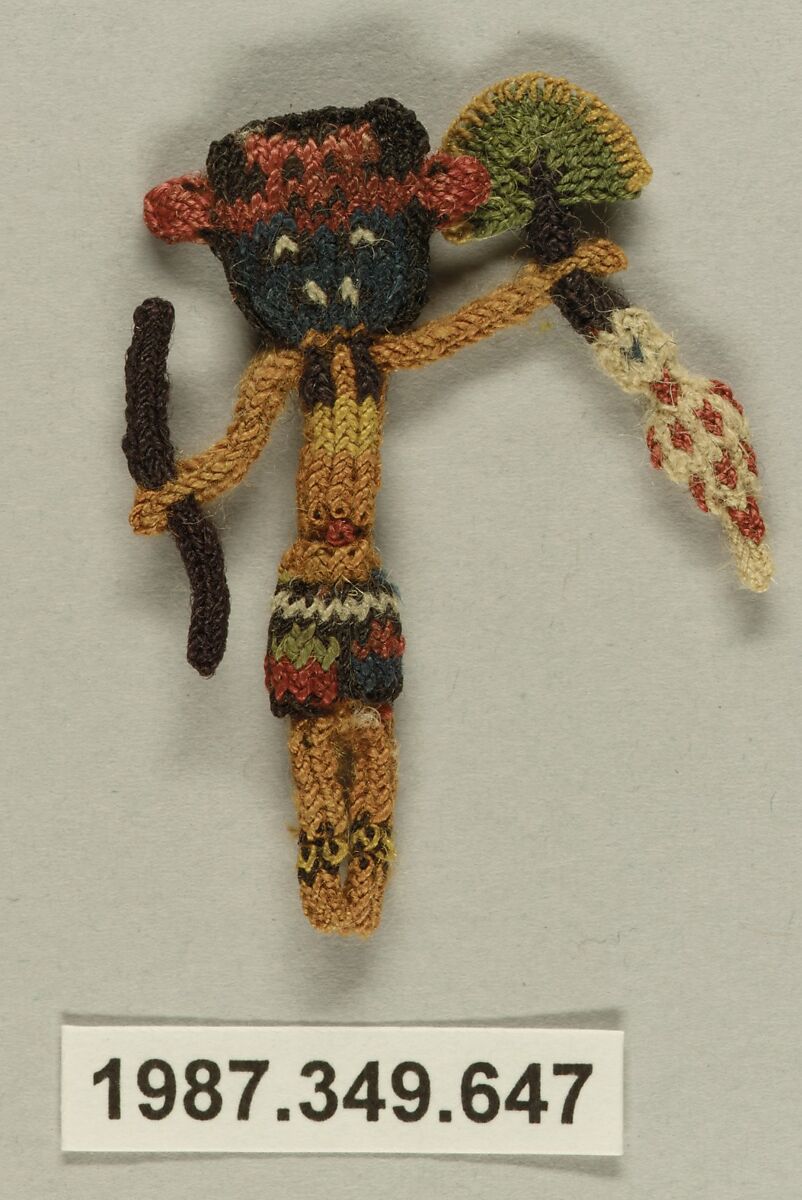 Border Fragment, Figure, Camelid hair, Nasca 