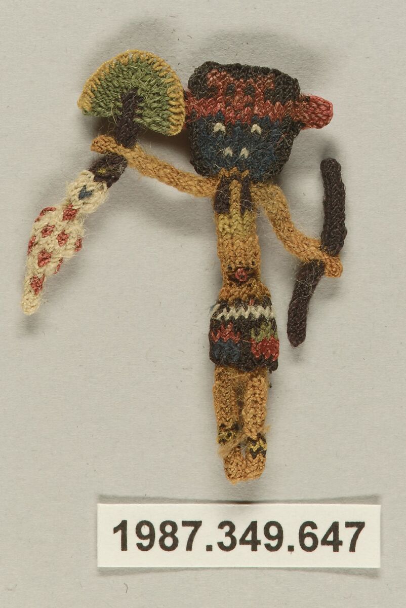 Border Fragment, Figure, Camelid hair, Nasca