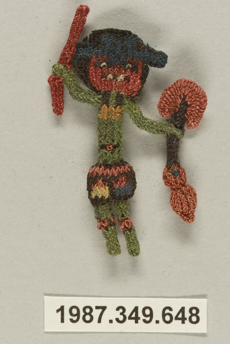 Border Fragment, Figure, Camelid hair, Nasca