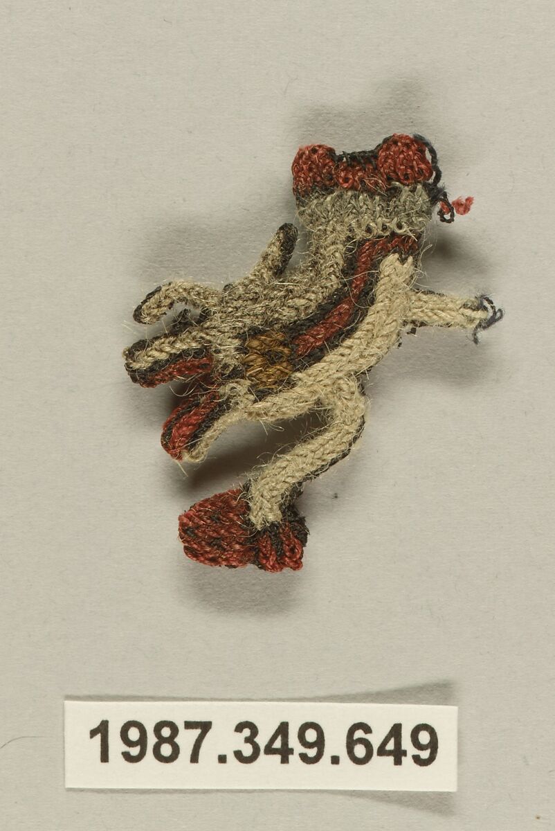 Border Fragment, Whale, Camelid hair, cotton, Nasca 