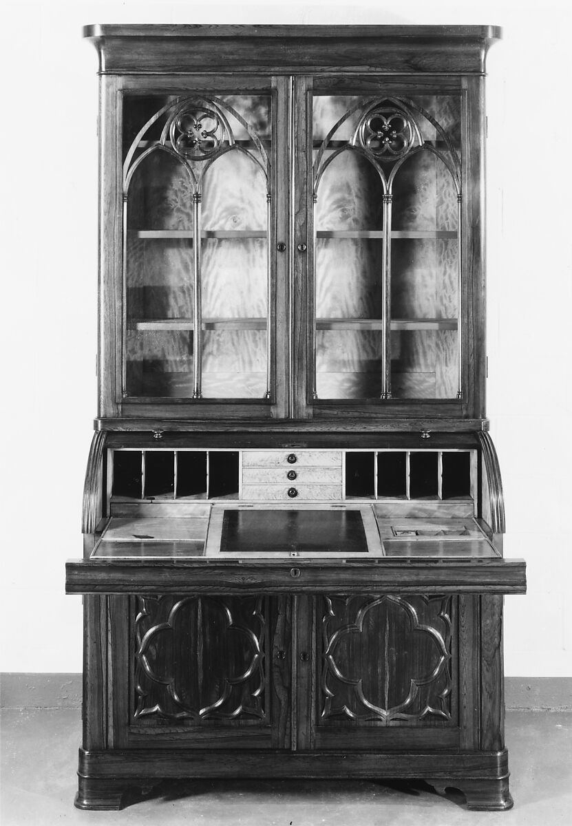 Secretary, John and Joseph W. Meeks (active ca. 1836–59), Rosewood, satinwood, poplar, pine, walnut, American