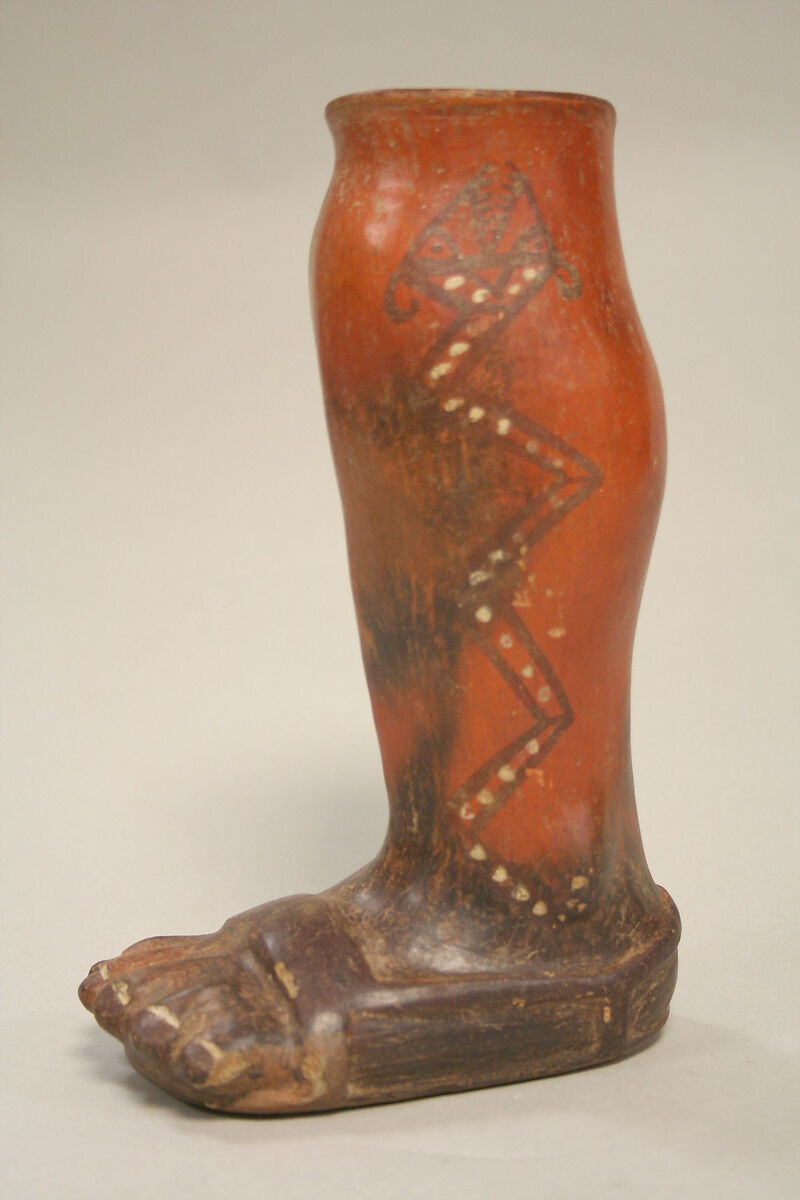 Vessel, Leg, Ceramic, pigment, Inca 