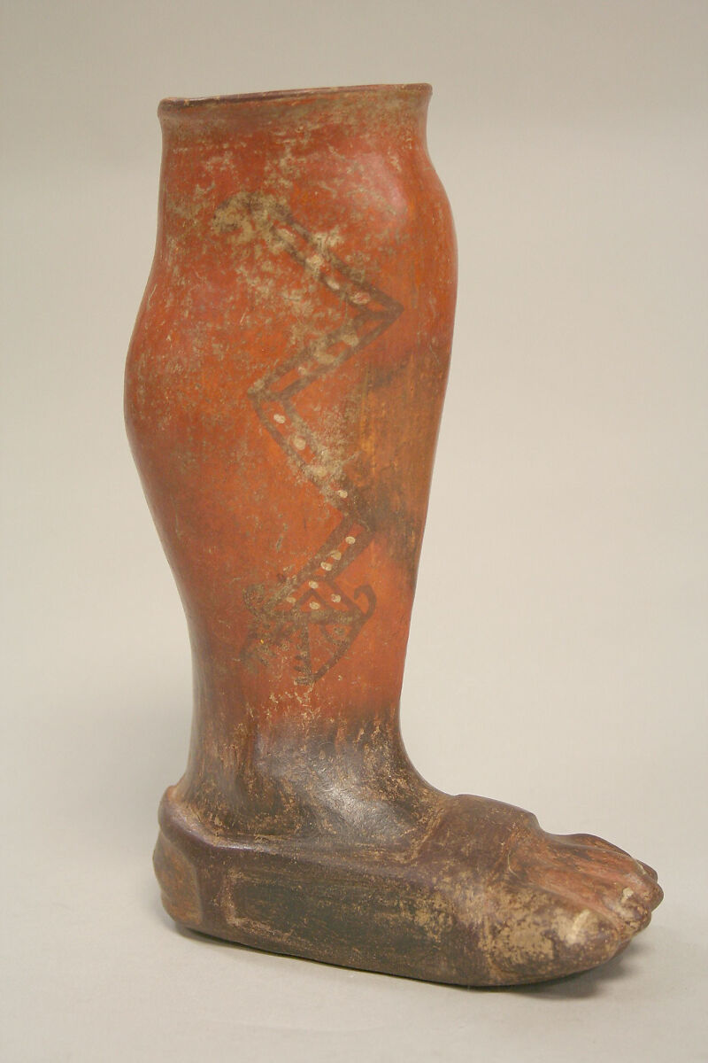 Vessel, Leg, Ceramic, pigment, Inca