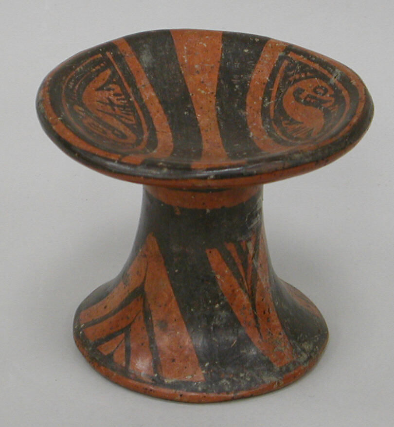 Pedestal Plate, Ceramic, pigment, Coclé (Macaracas) 