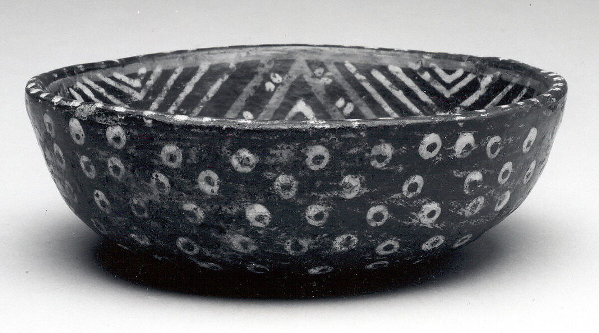 Bowl with Geometric Design, Ceramic, slip, pigment, Mexican