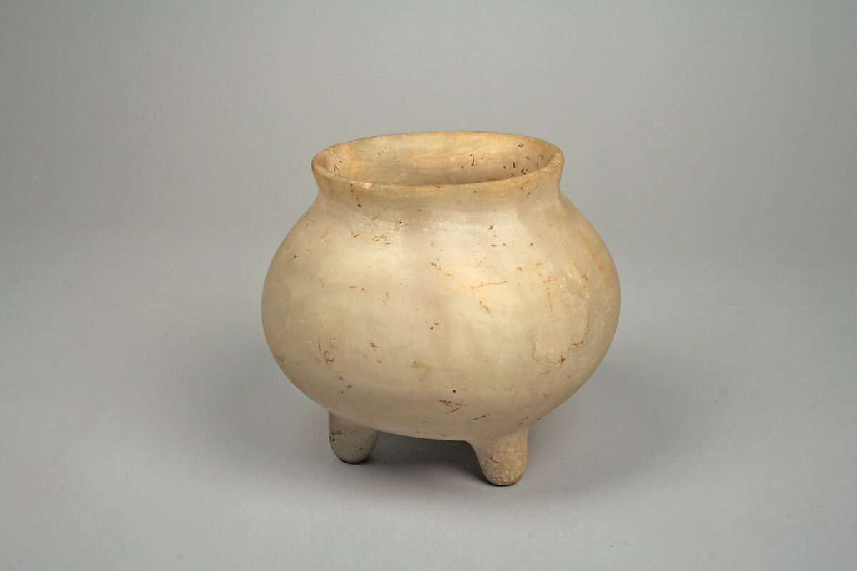 Tripod Bowl, Onyx marble (tecalli), Mixtec 