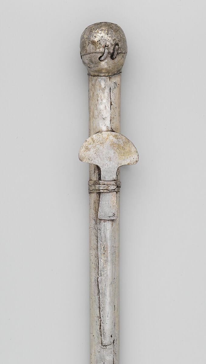 Miniature club, Chimú or Chancay artist(s), Silver, copper, Chimú or Chancay