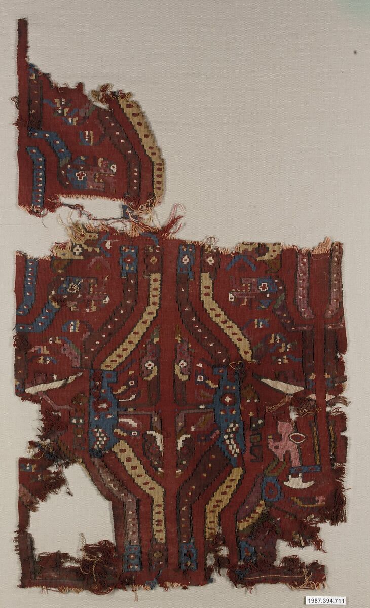 Woven Fragment, Camelid hair, cotton, Moche