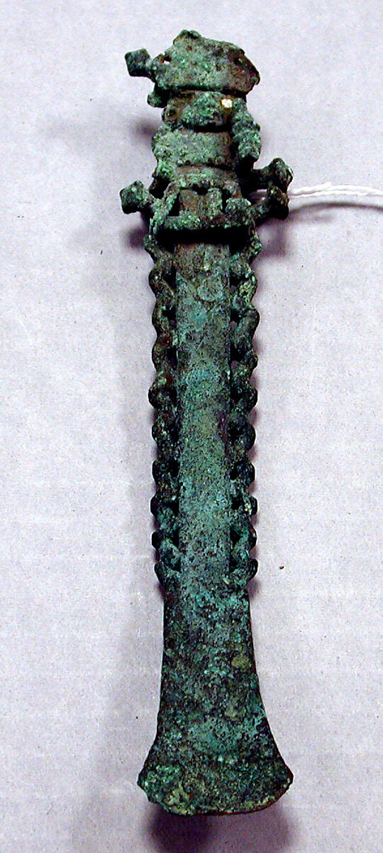 Copper Tumi with Figure, Copper, Moche 