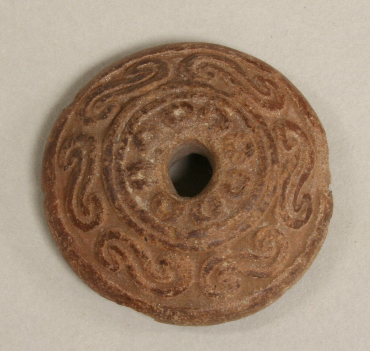 Spindle Whorl, Ceramic, Mexican 