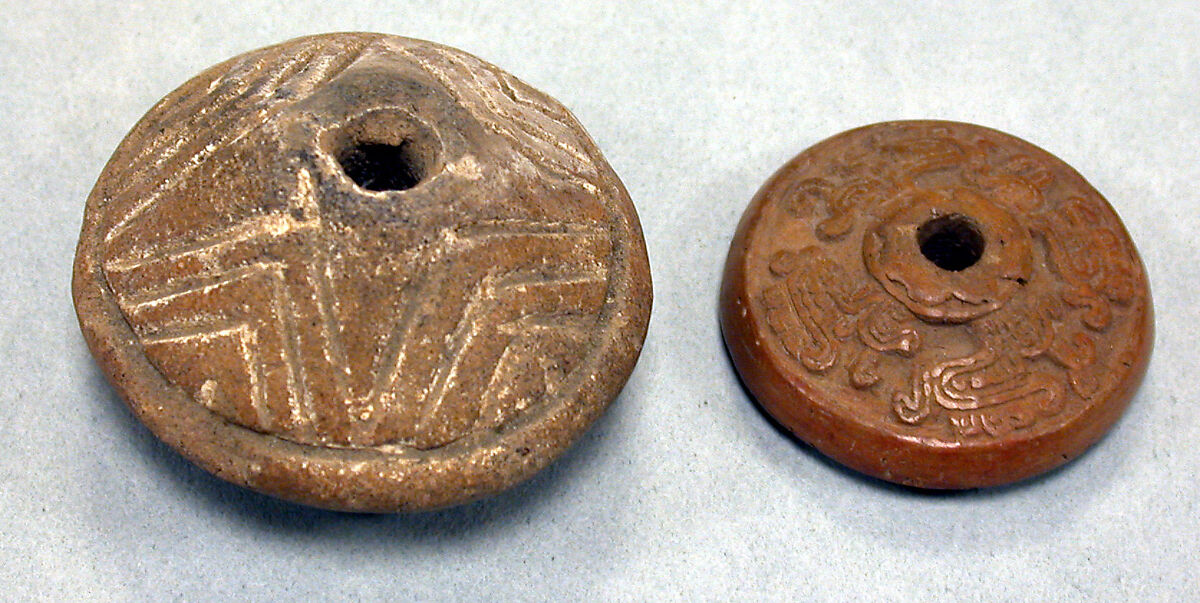 Spindle Whorl, Ceramic, Mexican