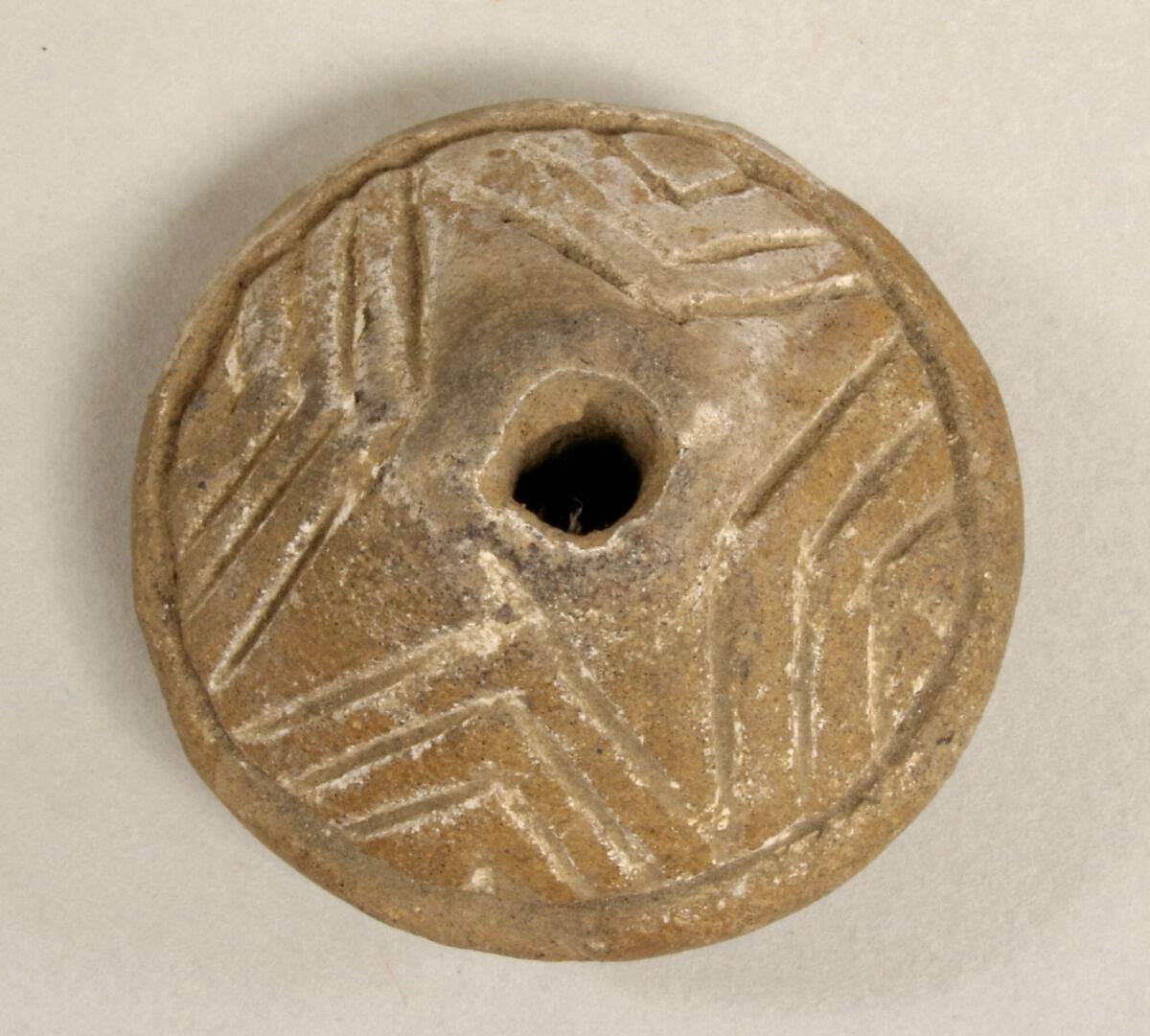 Spindle Whorl, Ceramic, Mexican 