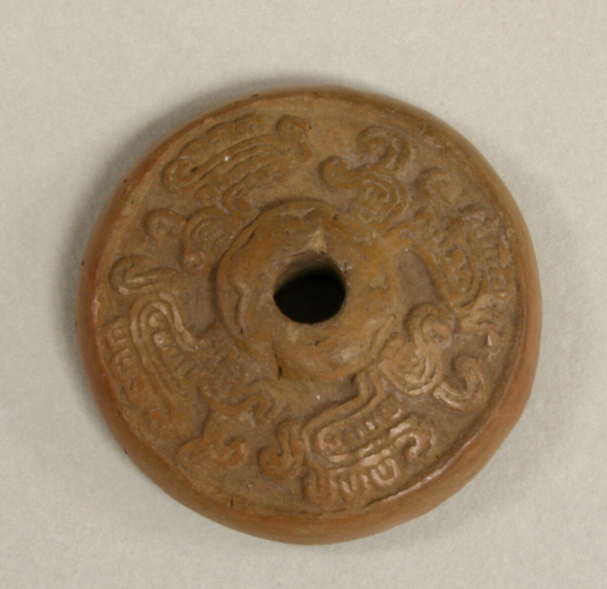 Spindle Whorl, Ceramic, Mexican 