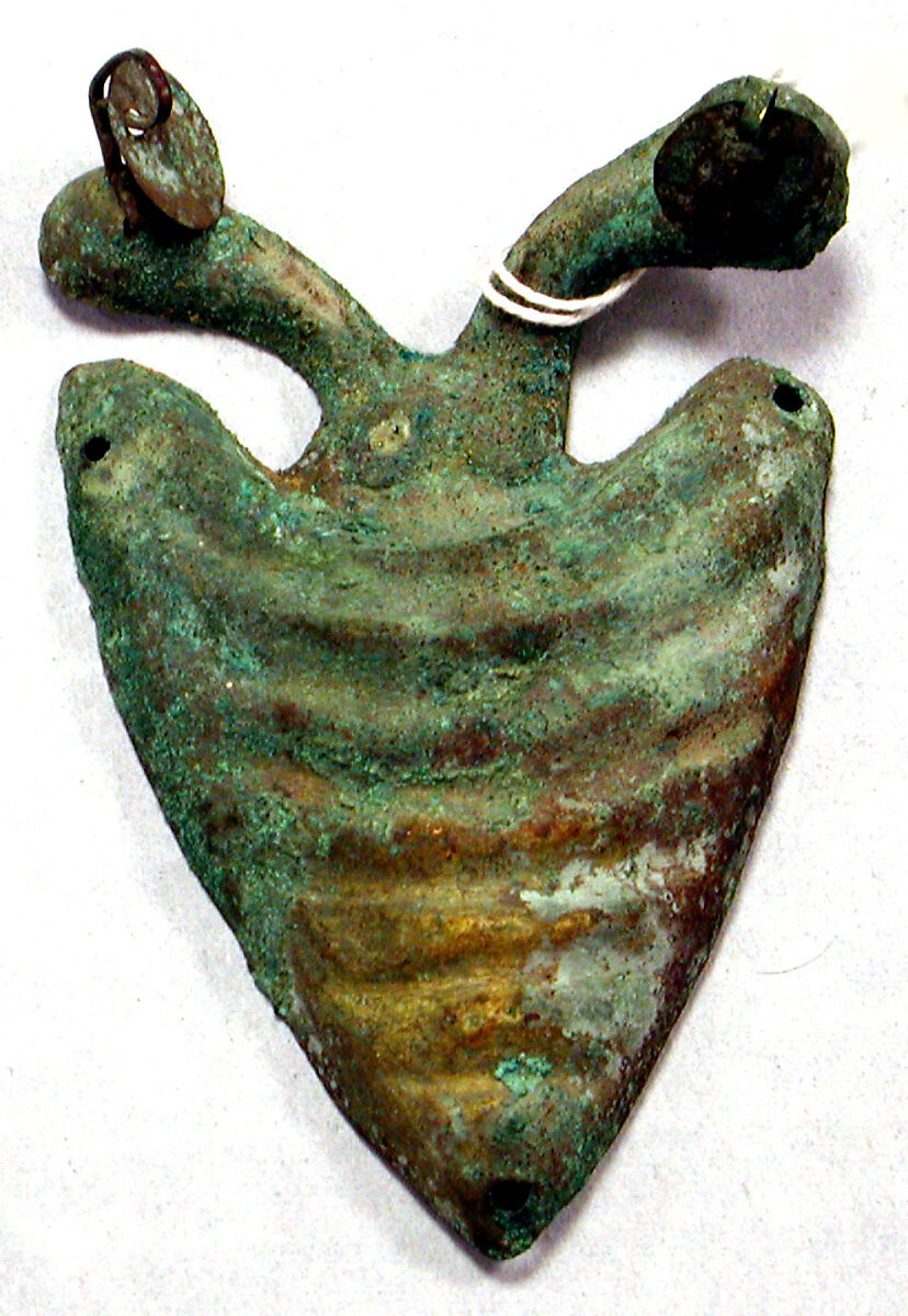 Ornament, Gilded copper, Moche