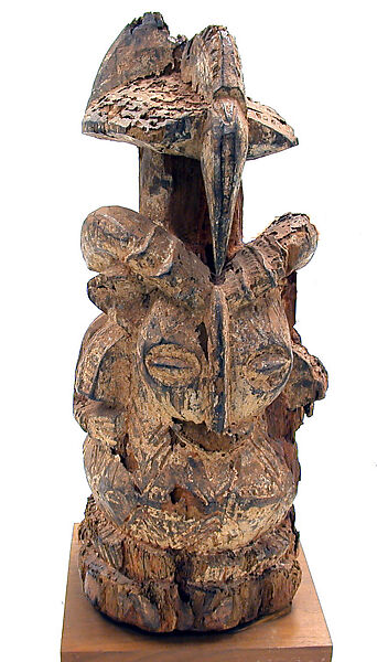 Figure: Ram's Head and Bird, Wood, pigment, Edo peoples, Ishan group (?) 