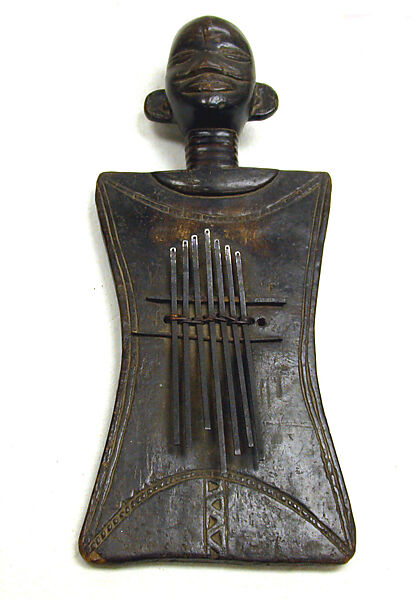 Thumb Piano (Mbira), Wood, metal, cane, Dan peoples 